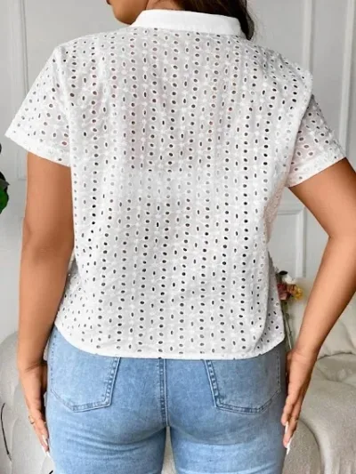 Blusa color blanca para dama.