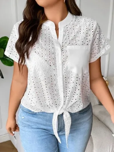 Blusa color blanca para dama.