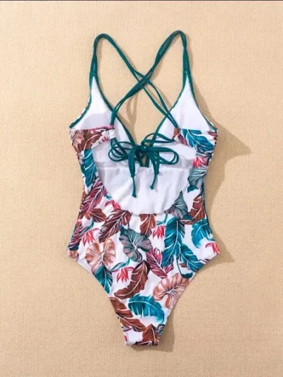 Vestido de baño para dama color turquesa