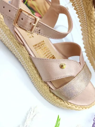 Sandalias Colombianas para Dama Oro Rosa V9 905